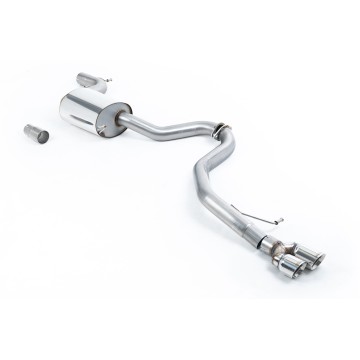 VW Jetta MK6 GLI 2.0T TSI - Resonated (Quieter) Cat-Back Exhaust System with Twin Polished Trims - Polished
