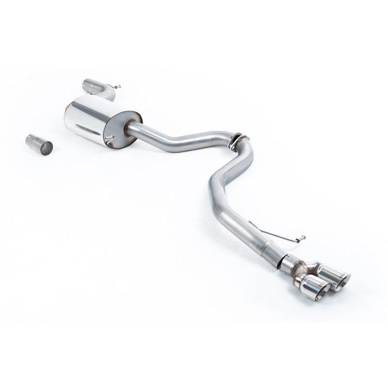 VW Jetta MK6 GLI 2.0T TSI - Resonated (Quieter) Cat-Back Exhaust System with Twin Polished Trims - Polished
