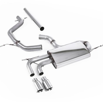 VW Golf Mk5 2.0 TDI 140PS - Non-Resonated (Louder) Cat-Back Exhaust System with Polished Tips (For GTI Valance) - Polished