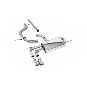 VW Golf Mk5 2.0 TDI 140PS - Non-Resonated (Louder) Cat-Back Exhaust System with Polished Tips (For GTI Valance) - Polished