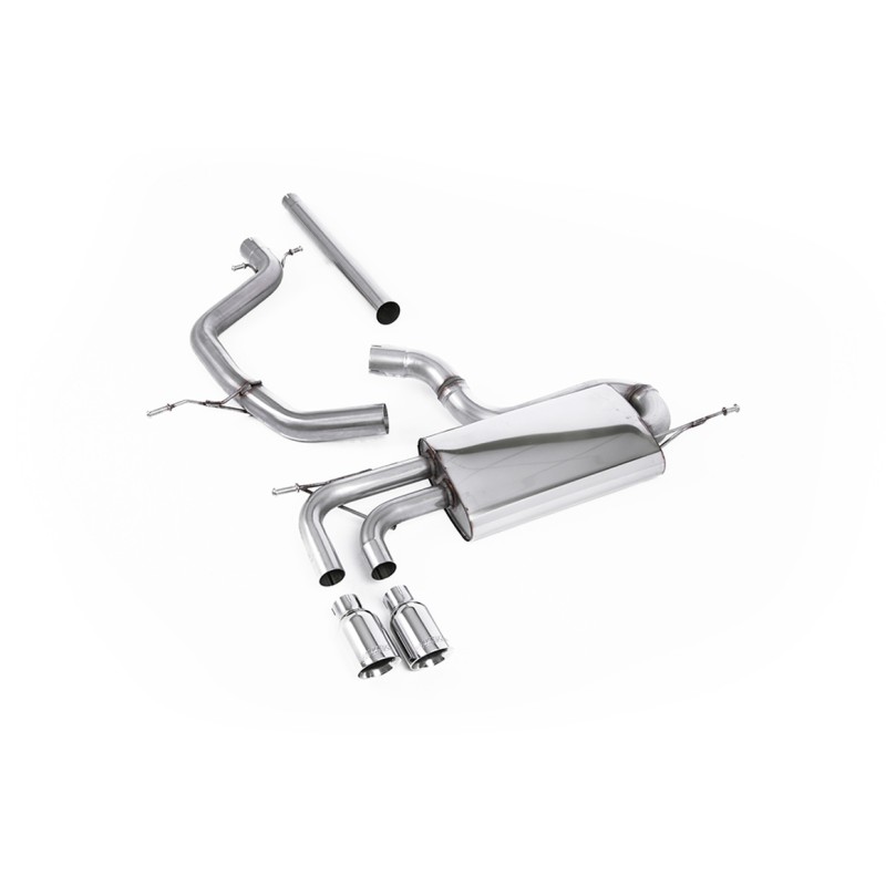 VW Golf Mk5 2.0 TDI 140PS - Non-Resonated (Louder) Cat-Back Exhaust System with Polished Tips (For GTI Valance) - Polished