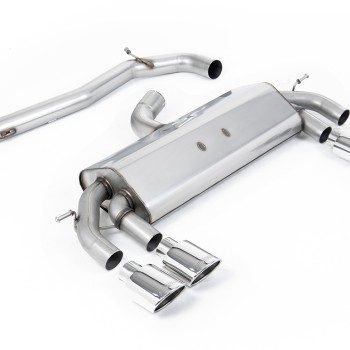 VW Golf R MK7 2.0 TSI (76.2mm systems) - Non-Resonated RACE (Louder) Cat-Back Exhaust System with Polished Oval Tips - Polished Ovals