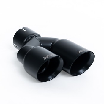 VW Jetta MK6 GLI 2.0T TSI - Resonated (Quieter) Cat-Back Exhaust System with Twin Cerakote Black Tips - Cerakote Black