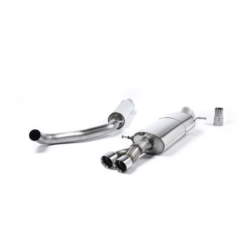 Resonated (Quieter) Cat-Back Exhaust System with Twin Polished Tips - Polished