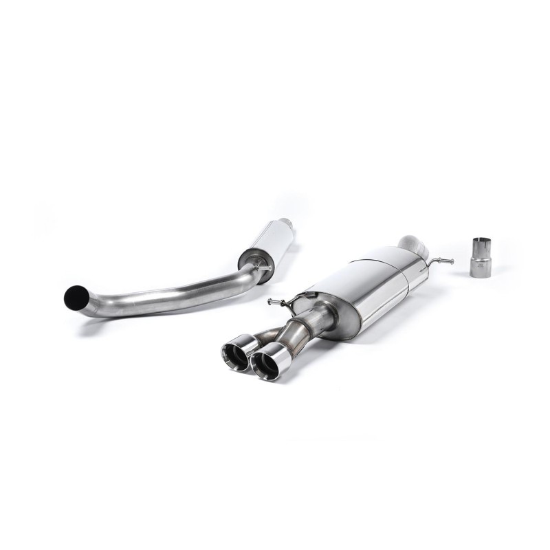 Resonated (Quieter) Cat-Back Exhaust System with Twin Polished Tips - Polished