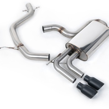 VW Golf Mk5 GTi Edition 30 2.0T - Non-Resonated (Louder) Cat-Back Exhaust System with Cerakote Black Tips - Cerakote Black