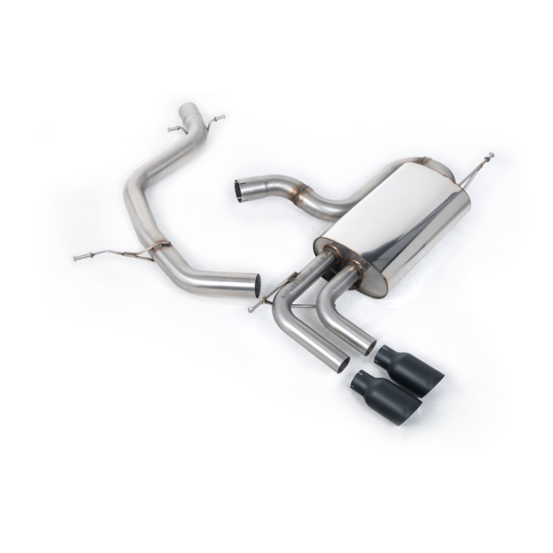 VW Golf Mk5 GTi Edition 30 2.0T - Non-Resonated (Louder) Cat-Back Exhaust System with Cerakote Black Tips - Cerakote Black