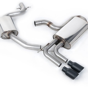 VW Golf Mk5 GTi Edition 30 2.0T - Resonated (Quieter) Cat-Back Exhaust System with Cerakote Black Tips - Cerakote Black