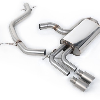 VW Golf Mk5 GTi Edition 30 2.0T - Non-Resonated (Louder) Cat-Back Exhaust System with Titanium Tips - Brushed Titanium