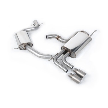 VW Golf Mk5 GTi Edition 30 2.0T - Resonated (Quieter) Cat-Back Exhaust System with Titanium Tips - Brushed Titanium