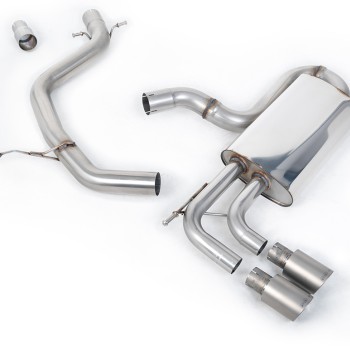 VW Golf Mk6 GT 1.4 TSI 160PS - Non-Resonated (Louder) Cat-Back Exhaust System with Titanium Tips - Brushed Titanium