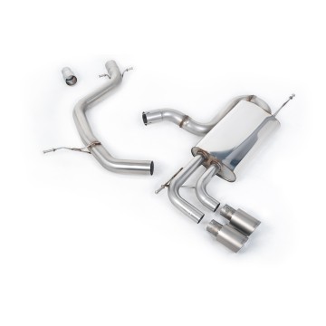 VW Golf Mk6 GT 1.4 TSI 160PS - Non-Resonated (Louder) Cat-Back Exhaust System with Titanium Tips - Brushed Titanium