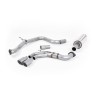 VW Golf GTI Mk7 - Resonated (Quieter) Cat-Back Exhaust System with Titanium Tips - Brushed Titanium