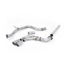 VW Golf GTD Mk7 - Non-Resonated (Louder) Cat-Back Exhaust System with Titanium Tips - Brushed Titanium