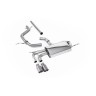 VW Golf Mk5 2.0 TDI 140PS - Non-Resonated (Louder) Cat-Back Exhaust System with Titanium Tips (For GTI Valance) - Brushed Titanium