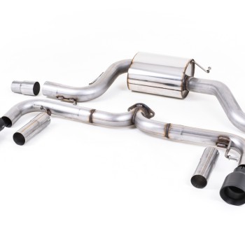 VW Beetle 2.0 TSI (A5 Chassis) - Non-Resonated (Louder) Cat-Back Exhaust System with Cerakote Black Tips - Cerakote Black