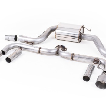 VW Beetle 2.0 TSI (A5 Chassis) - Non-Resonated (Louder) Cat-Back Exhaust System with Titanium Tips - Brushed Titanium