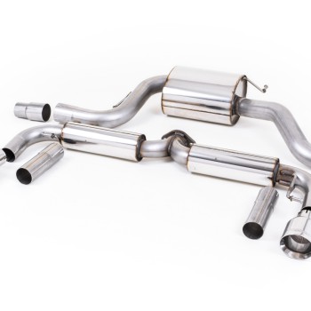VW Beetle 2.0 TSI (A5 Chassis) - Resonated (Quieter) Cat-Back Exhaust System with Polished Tips - Polished