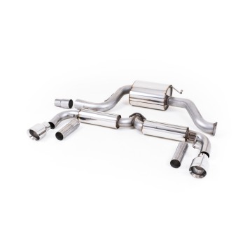 VW Beetle 2.0 TSI (A5 Chassis) - Resonated (Quieter) Cat-Back Exhaust System with Polished Tips - Polished