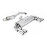 VW Golf R MK7 2.0 TSI (76.2mm systems) - Resonated RACE (Quieter) Cat-Back Exhaust System with Titanium GT-100 Round Trims - Brushed Titanium