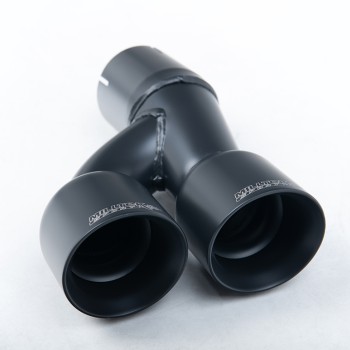 VW Polo GTI 1.8 TSI 192ps - Non-Resonated (Louder) Cat-Back Exhaust System with Twin Polished Tips - Cerakote Black