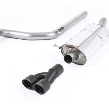 VW Polo GTI 1.8 TSI 192ps - Non-Resonated (Louder) Cat-Back Exhaust System with Twin Polished Tips - Cerakote Black