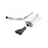 VW Polo GTI 1.8 TSI 192ps - Non-Resonated (Louder) Cat-Back Exhaust System with Twin Polished Tips - Cerakote Black
