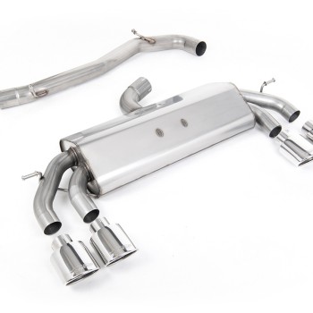 VW Golf R MK7.5 2.0 TSI 310ps (Non GPF Models & 76mm systems) - Non-Valved & Non-Resonated (Louder) Cat-Back Race Exhaust System with Polished Oval Tips - Polished Ovals