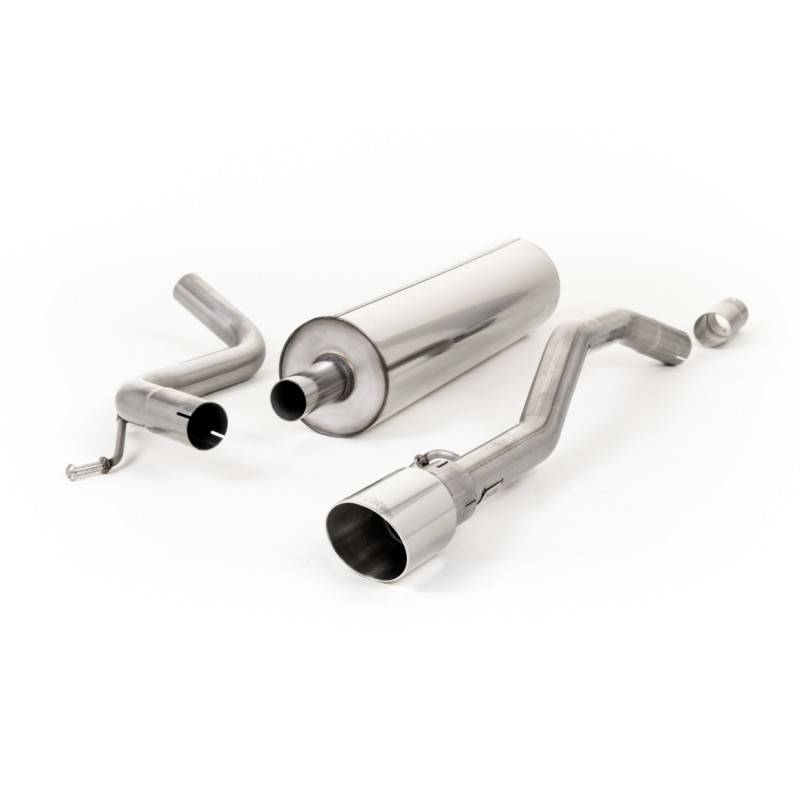 VW Up GTI 115ps & 1.0TSI 90ps - Road+ Cat-Back Exhaust System with GT-90 Polished Trim - Polished