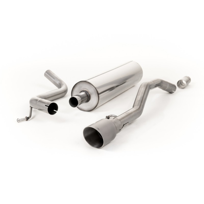 VW Up GTI 115ps & 1.0TSI 90ps - Road+ Cat-Back Exhaust System with GT-90 Titanium Trim - Brushed Titanium