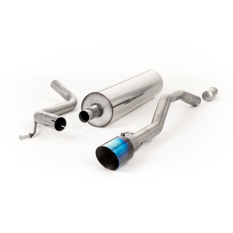 VW Up GTI 115ps & 1.0TSI 90ps - Road+ Cat-Back Exhaust System with GT-90 Burnt Titanium Trim - Burnt Titanium