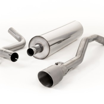 VW Up GTI 115ps & 1.0TSI 90ps - Resonated (Resonated) Cat-Back Exhaust System with GT-90 Titanium Trim - Brushed Titanium