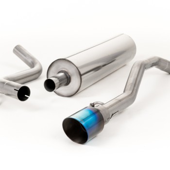 VW Up GTI 115ps & 1.0TSI 90ps - Resonated (Quieter) Cat-Back Exhaust System with GT-90 Burnt Titanium Trim - Burnt Titanium