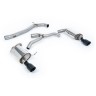 VW Golf 2.0TFSI Mk7 - Non-Resonated (Louder) Cat-Back Exhaust System with Cerakote Black GT-100 Trims - Cerakote Black