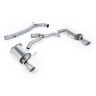 VW Golf 2.0TFSI Mk7 - Non-Resonated (Louder) Cat-Back Exhaust System with Titanium GT-100 Trims - Brushed Titanium