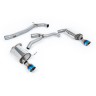 VW Golf 2.0TFSI Mk7 - Non-Resonated (Louder) Cat-Back Exhaust System with Burnt Titanium GT-100 Trims - Burnt Titanium