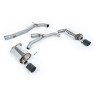 VW Golf 2.0TFSI Mk7 - Non-Resonated (Louder) Cat-Back Exhaust System with Carbon Jet-100 Trims - Carbon Fibre