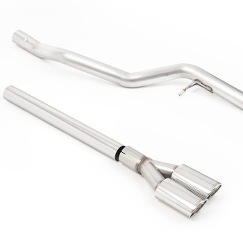 VW Amarok 3.0 V6 TDI - Cat-Back Exhaust System with Twin Oval Outlets - Polished