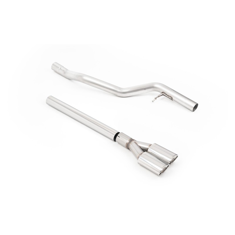 VW Amarok 3.0 V6 TDI - Cat-Back Exhaust System with Twin Oval Outlets - Polished