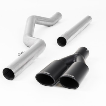 VW Amarok 3.0 V6 TDI - Cat-Back Exhaust System with Cerakote Black Twin Oval Outlet - Cerakote Black