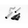 VW Amarok 3.0 V6 TDI - Cat-Back Exhaust System with Cerakote Black Twin Oval Outlet - Cerakote Black
