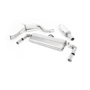 VW Golf MK7.5 GTI (Non Performance Pack/Non GPF) - Resonated (Quieter) Cat-Back Exhaust System with GT-100 Polished Trims - Polished