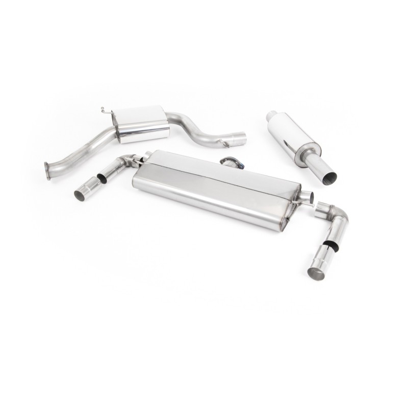 VW Golf MK7.5 GTI (Non Performance Pack/Non GPF) - Resonated (Quieter) Cat-Back Exhaust System with Carbon Jet-100 Trims - Carbon Fibre