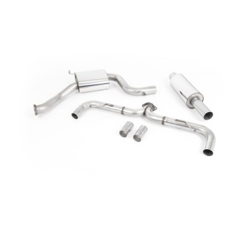 VW Golf MK7.5 GTI (Incl Performance Pack) - Road+ Cat-Back Exhaust System with Jet-100 Carbon Trims - Carbon Fibre