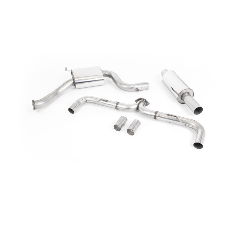 VW Golf MK7.5 GTI (Incl Performance Pack) - Road+ Cat-Back Exhaust System with Jet-100 Carbon Trims - Carbon Fibre