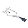 VW T6 LWB 2.0TSI Petrol - Non-Resonated (Louder) Cat-Back Exhaust System with Twin Cerakote Black Oval Outlets - Cerakote Black