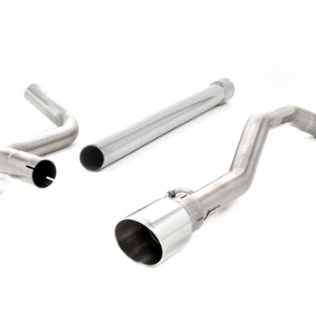 VW Up GTI 115ps & 1.0TSI 90ps - Non-Resonated (Quieter) Cat-Back Exhaust System with GT-90 Polished Trim - Polished