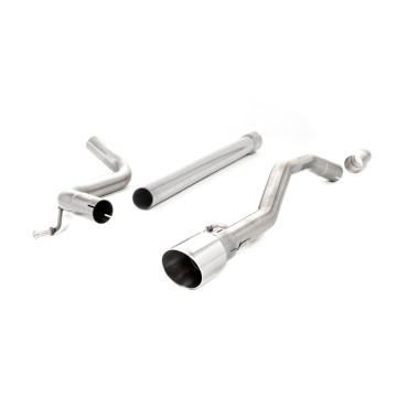 VW Up GTI 115ps & 1.0TSI 90ps - Non-Resonated (Quieter) Cat-Back Exhaust System with GT-90 Polished Trim - Polished