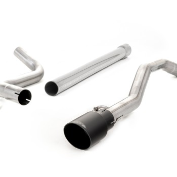 VW Up GTI 115ps & 1.0TSI 90ps - Non-Resonated (Louder) Cat-Back Exhaust System with GT-90 Cerakote Black Trim - Cerakote Black