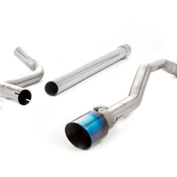 VW Up GTI 115ps & 1.0TSI 90ps - Non-Resonated (Louder) Cat-Back Exhaust System with GT-90 Burnt Titanium Trim - Burnt Titanium